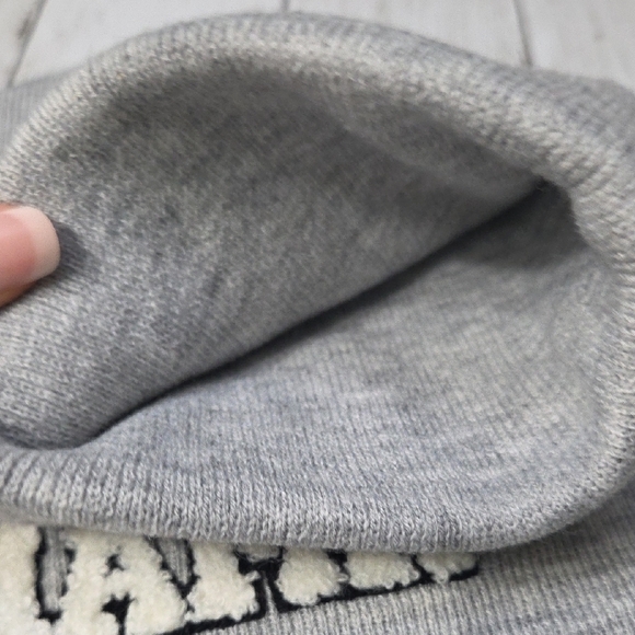 Gray Knit Beanie Set for Kids and Adults - Picture 5 of 5